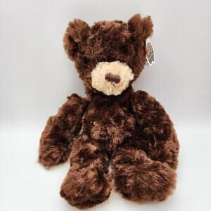 Vintage Chelsea Dexter Teddy Bear Plush 15" Dark Brown Curly Fur Stuffed Animal